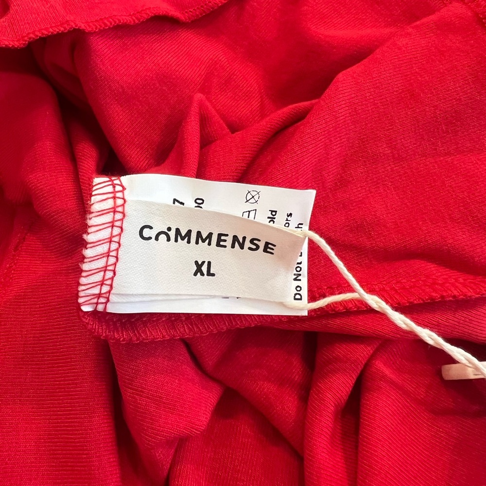 COMMENSE
Semi-Sheer Off-Shoulder Mesh Long Sleeve Long Dress COLOR - Red NWT - Picture 7 of 9